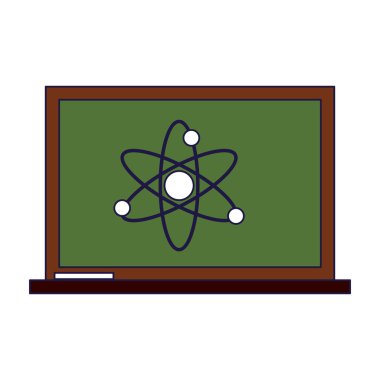 Atom mavi çizgili yazı tahtası