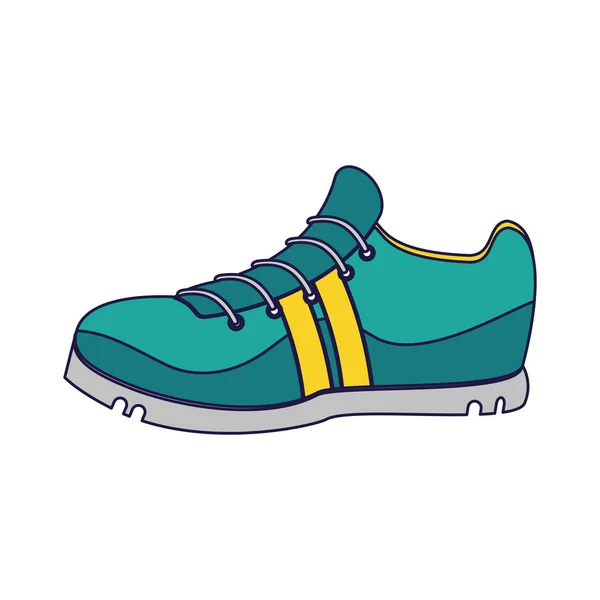 Sport running shoe blue lines