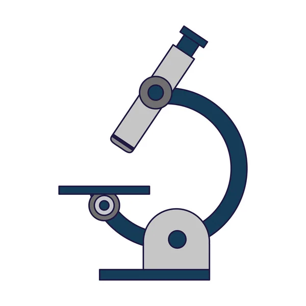 Herramienta de microscopio científico líneas azules — Vector de stock