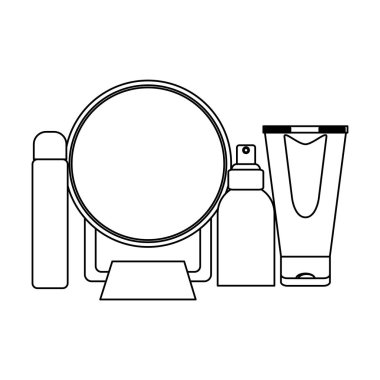 Makyaj moda kavramı siyah ve beyaz