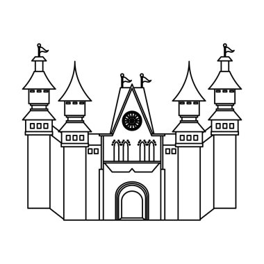 Siyah ve Beyaz Bina Ortaçağ Kalesi