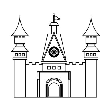 Siyah ve Beyaz Bina Ortaçağ Kalesi