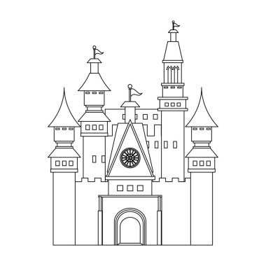 Siyah ve Beyaz Bina Ortaçağ Kalesi