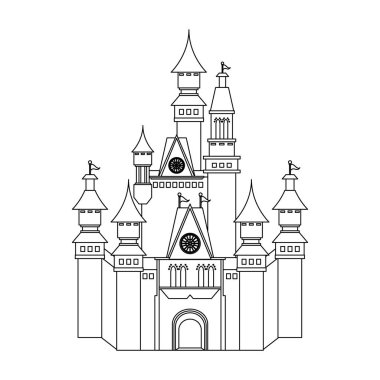 Siyah ve Beyaz Bina Ortaçağ Kalesi