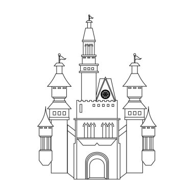 Siyah ve Beyaz Bina Ortaçağ Kalesi