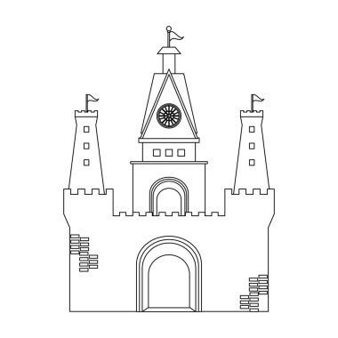 Siyah ve Beyaz Bina Ortaçağ Kalesi