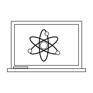 Atom siyah ve beyaz yazı tahtası