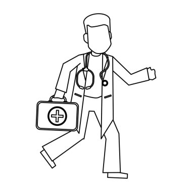 Doktor avatar kavramı siyah ve beyaz