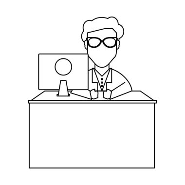 Doktor ofis kavramı siyah ve beyaz