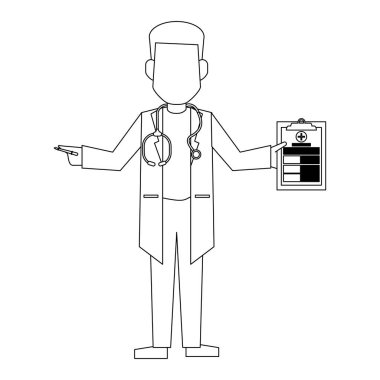 Doktor avatar kavramı siyah ve beyaz