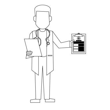 Doktor avatar kavramı siyah ve beyaz