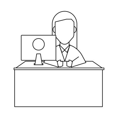 Doktor ofis kavramı siyah ve beyaz