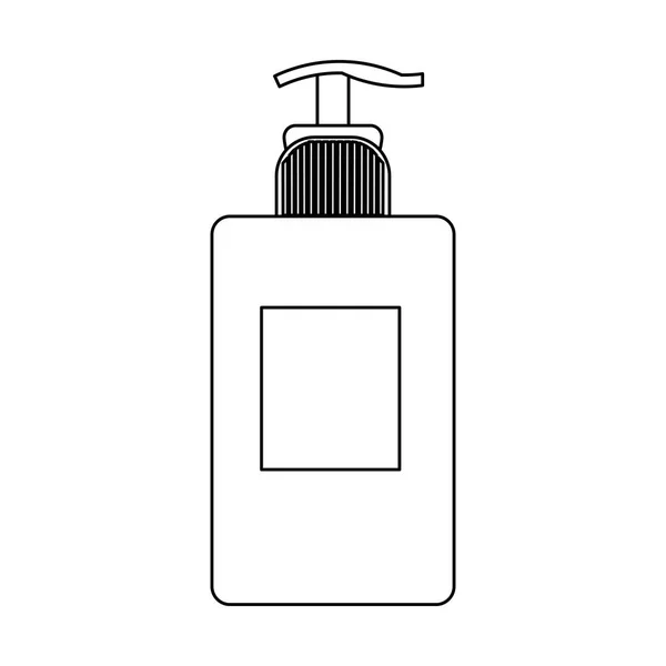 Символ бутылки крема черный и белый — стоковый вектор