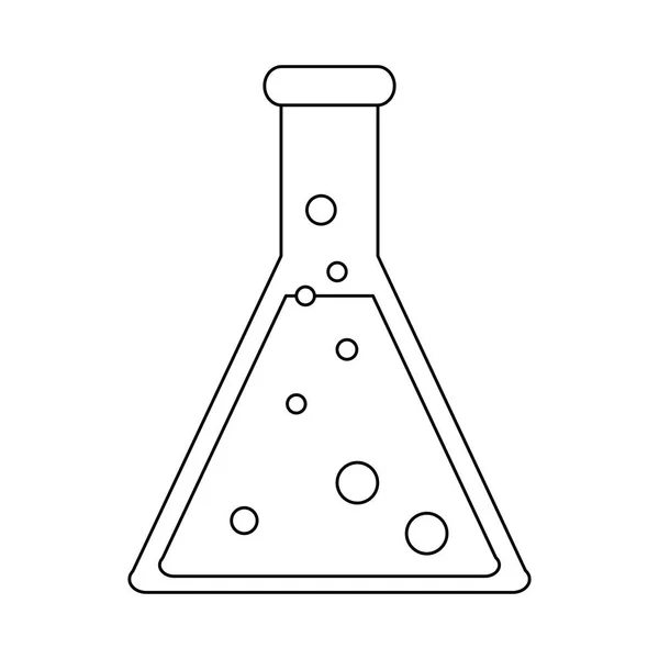 Símbolo do frasco de chesmitry preto e branco —  Vetores de Stock