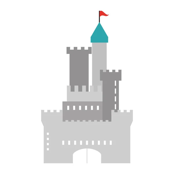中世の城の建物 — ストックベクタ