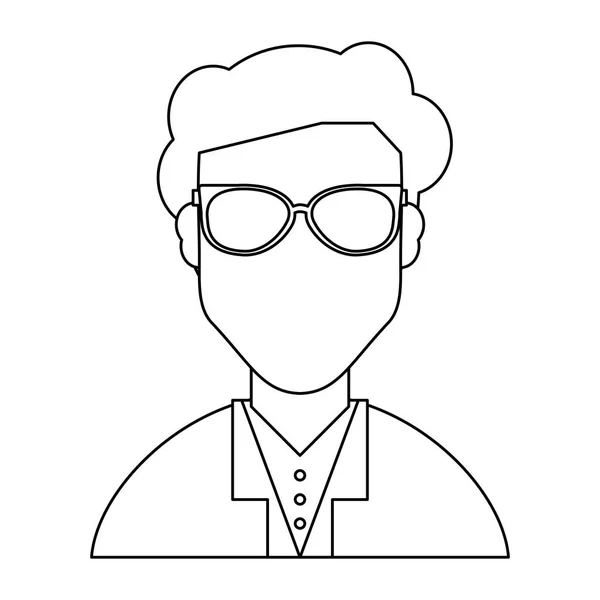 Concepto Doctor avatar blanco y negro — Vector de stock