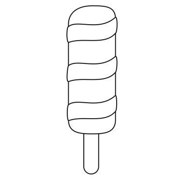 Lolipop tatlı şeker siyah ve beyaz