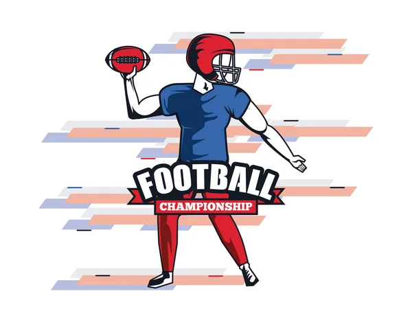 Football championship logo Royalty Free Vector Image