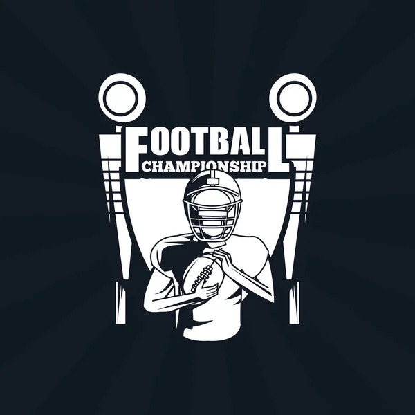 Icône de joueur de football — Image vectorielle