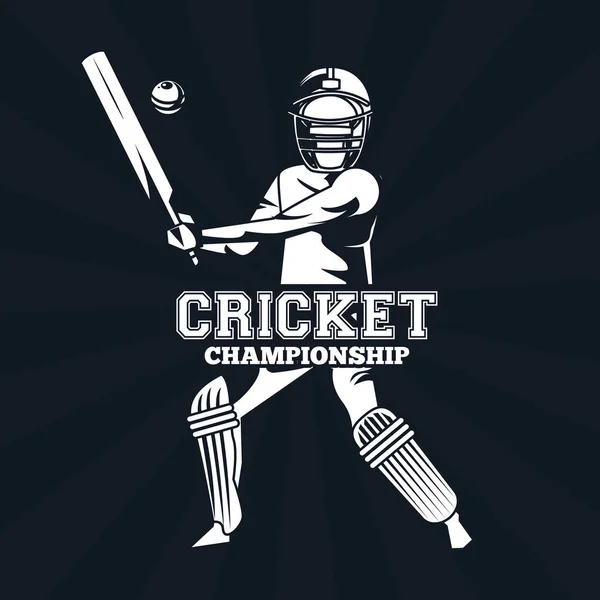 Jugador de cricket icono — Vector de stock