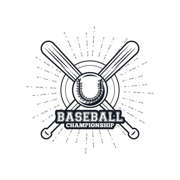 Emblema del campeonato de béisbol — Archivo Imágenes Vectoriales