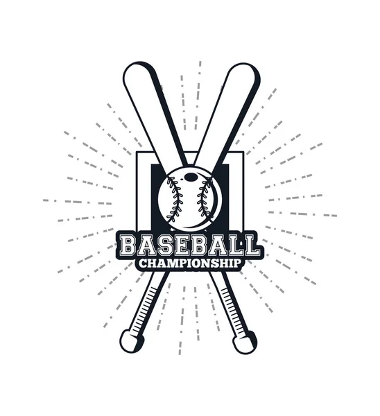 Emblema do campeonato de beisebol —  Vetores de Stock