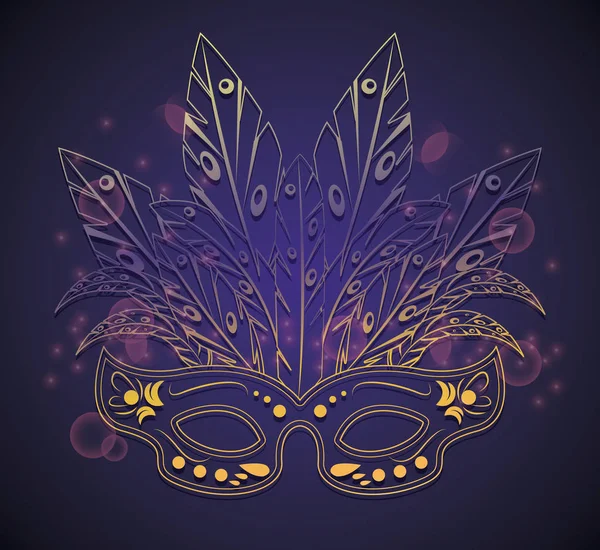 Masque Mardi Gras — Image vectorielle