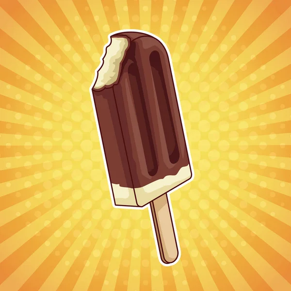 Fumetto pop art Popsicle — Vettoriale Stock