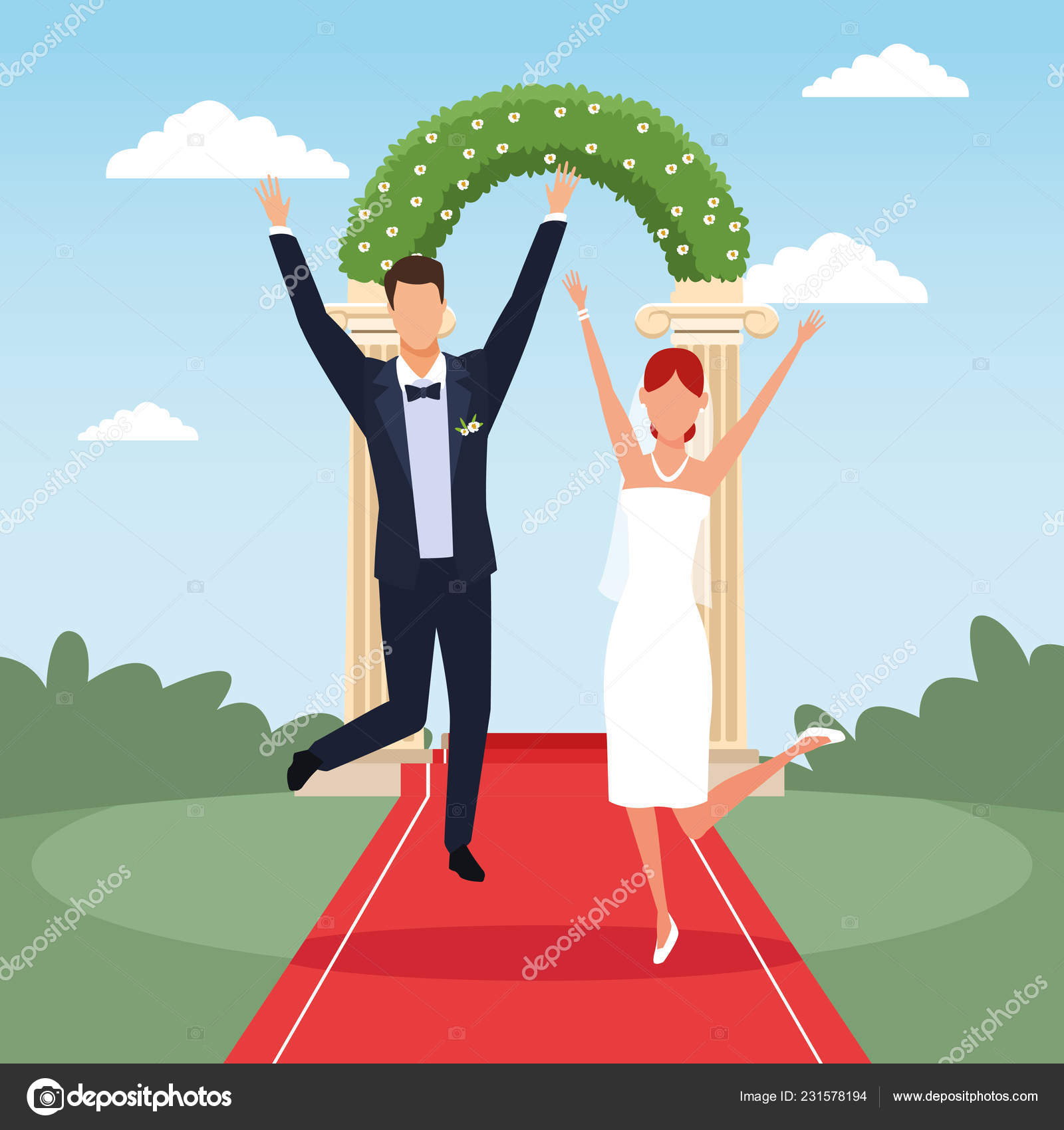 Wedding couple cartoon Stock Vector Image by ©jemastock #231578194 Wedding couple cartoon Stock Vector Image by ©jemastock #231578194