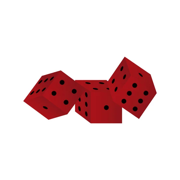 Casino van dobbelstenen geïsoleerd — Stockvector