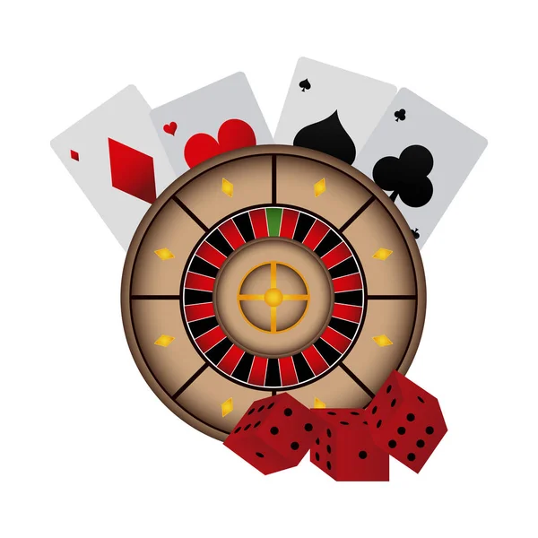 Giochi ed elementi di poker — Vettoriale Stock