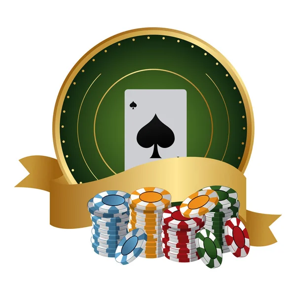 Juegos y elementos de poker — Vector de stock