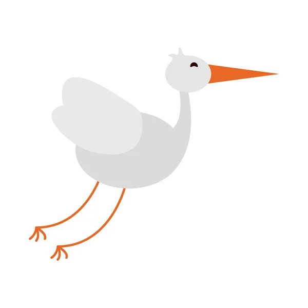 Uccello della cicogna animale — Vettoriale Stock