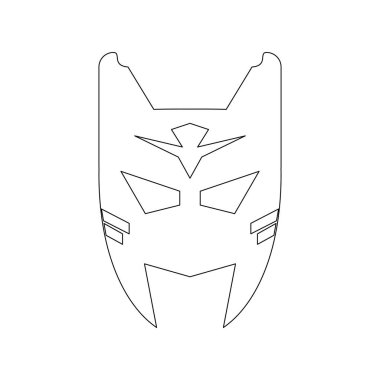 Süper kahraman maske karakter siyah beyaz