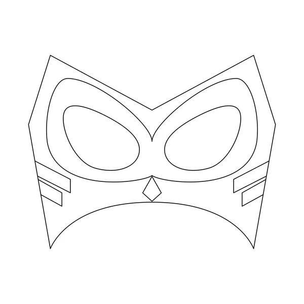 Superhero mask character in black and white — Stock Vector