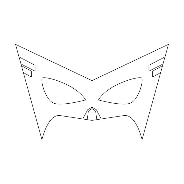 Superhero mask character in black and white — Stock Vector