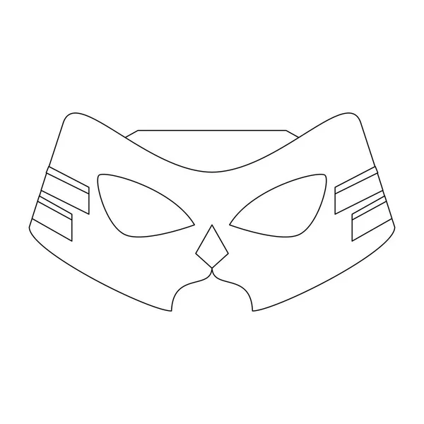 Superhero mask character in black and white — Stock Vector