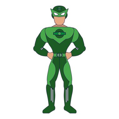 Süper kahraman karakter çizgi filmi