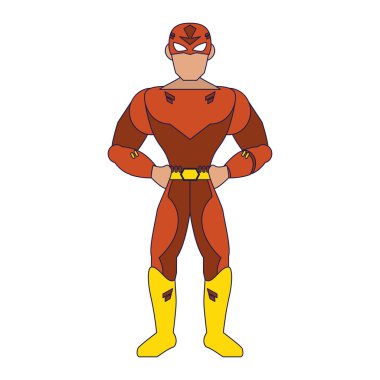 Süper kahraman karakter çizgi filmi