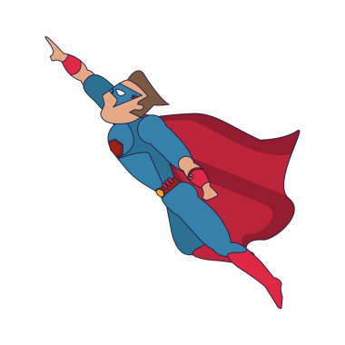 Süper kahraman karakter çizgi filmi