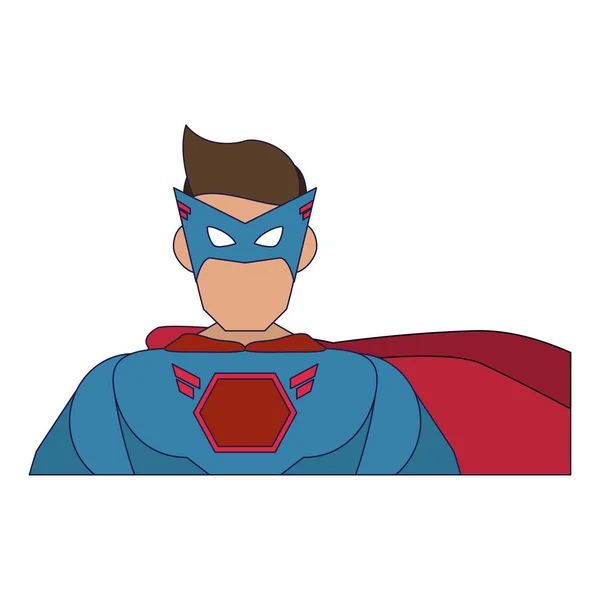 Superhéroe personaje de dibujos animados — Vector de stock