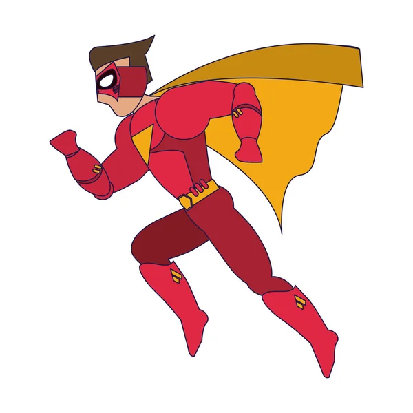 Kartun karakter pahlawan super - Stok Vektor