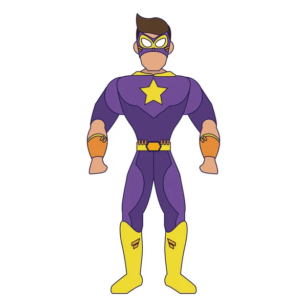 Süper kahraman karakter çizgi filmi — Stok Vektör