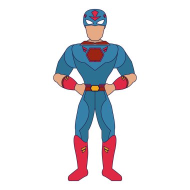 Süper kahraman karakter çizgi filmi