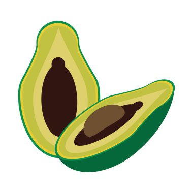 Avokado yarım kesilmiş