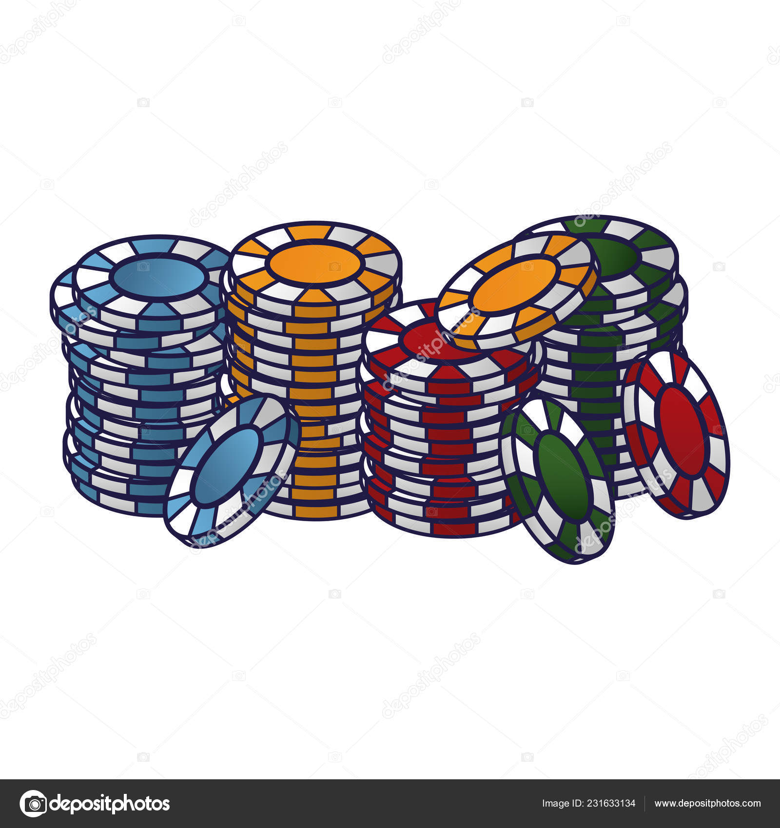 Покер Игры И Элементы Векторное Изображение ©jemastock 231633134