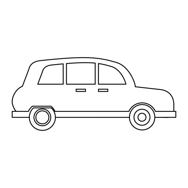 Taxi taxi a Londra in bianco e nero — Vettoriale Stock