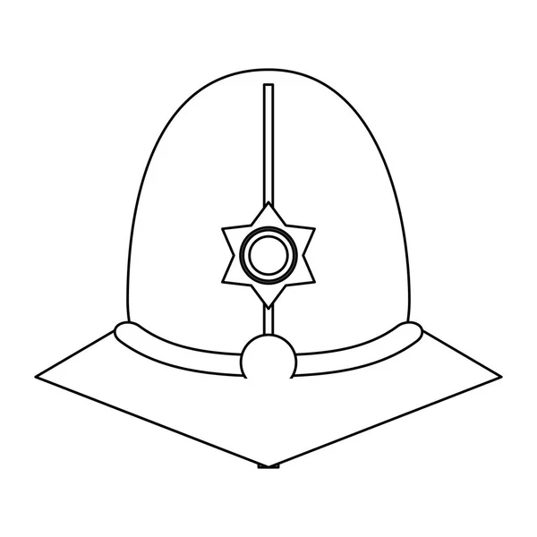 伦敦守护者头盔在黑色和白色 — 图库矢量图片