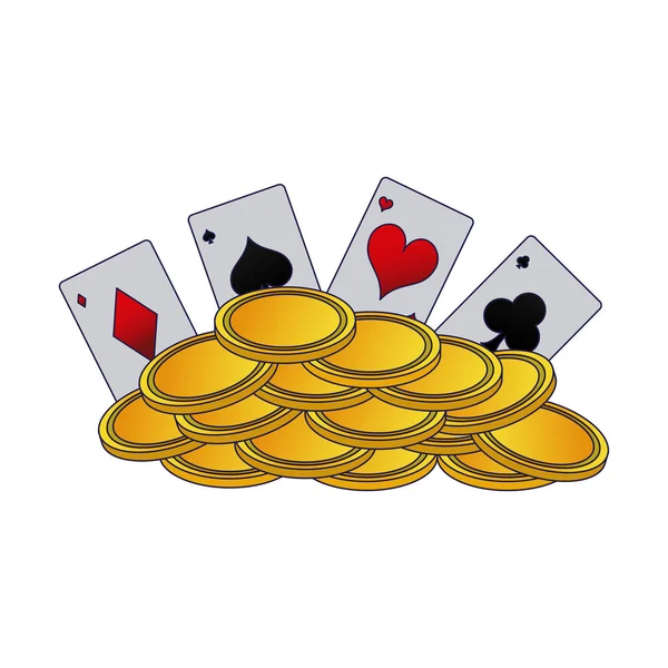 Poker games and elements — Stock Vector