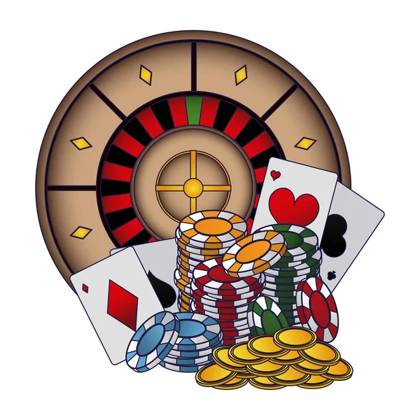 Pokerspiele und Elemente — Stockvektor